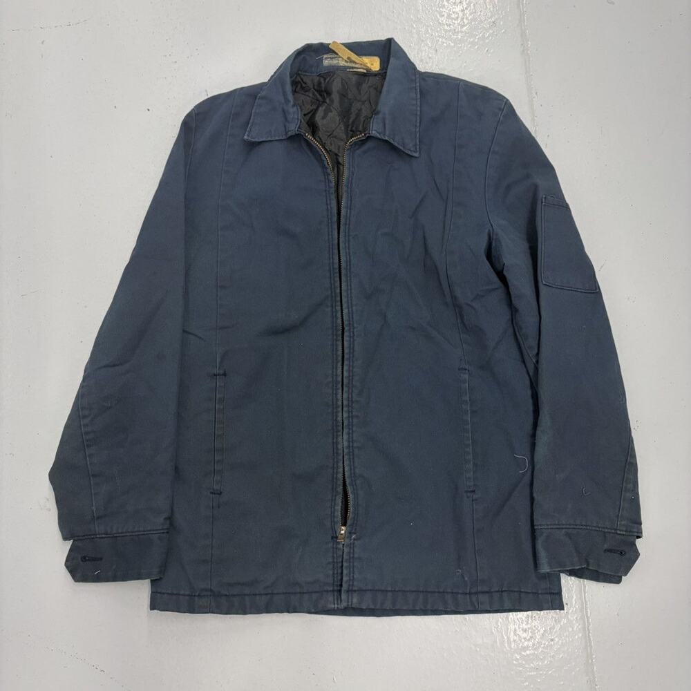 Vintage 70s Red Kap Blue Canvas Workwear Mechanics Jacket